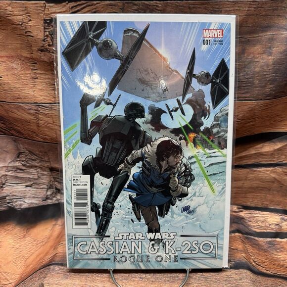Star Wars Rogue One Cassian & K-2SO #1 Marvel Comic Book 2017 Variant Edition - Picture 1 of 1